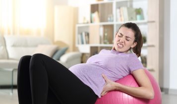 Pregnant,Woman,Suffering,Accident,While,Is,Exercising,With,A,Ball